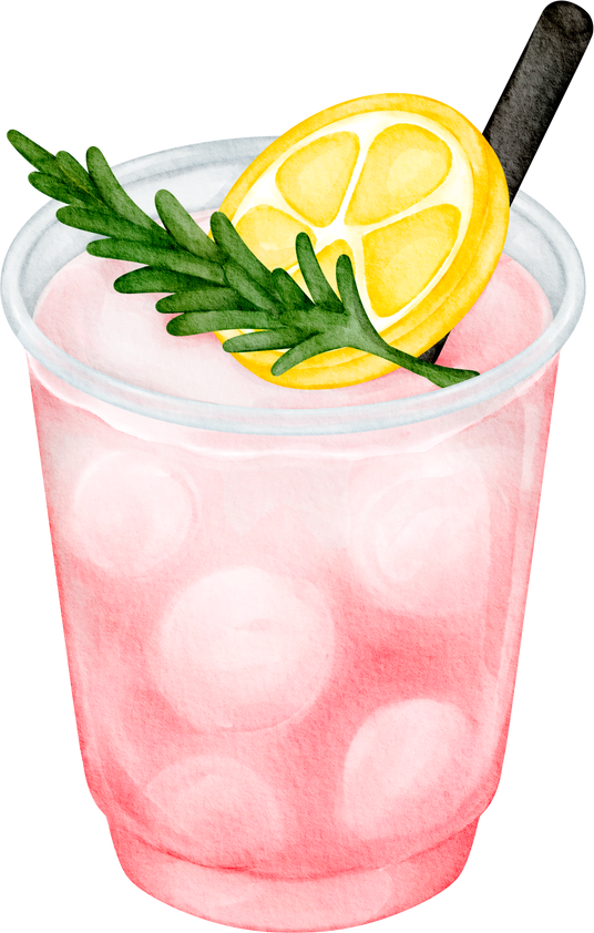 watercolor lychee soda