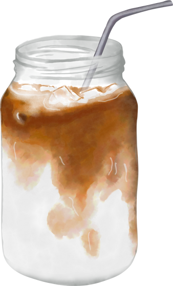 Watercolor Iced Latte