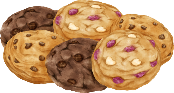 Watercolor cookies illustration